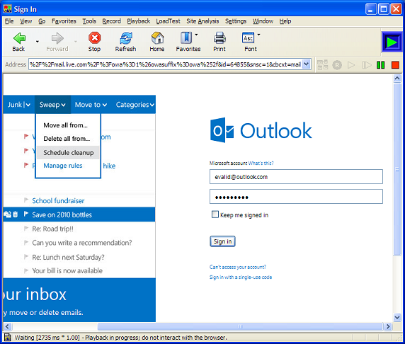 script to create outlook email account